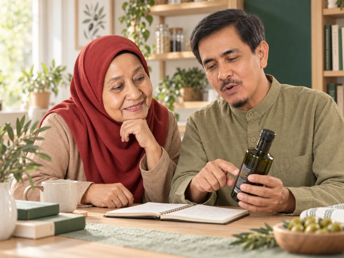 Mak Som dan Haji MIM meneliti produk Go Organic House